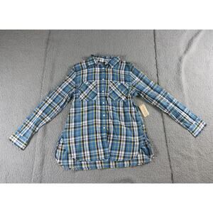 New Polo Ralph Lauren Denim Supply Company Womens M Blue Plaid Cowgirl